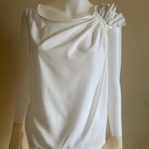 Stiles Benetton White Shell Blouse Size S